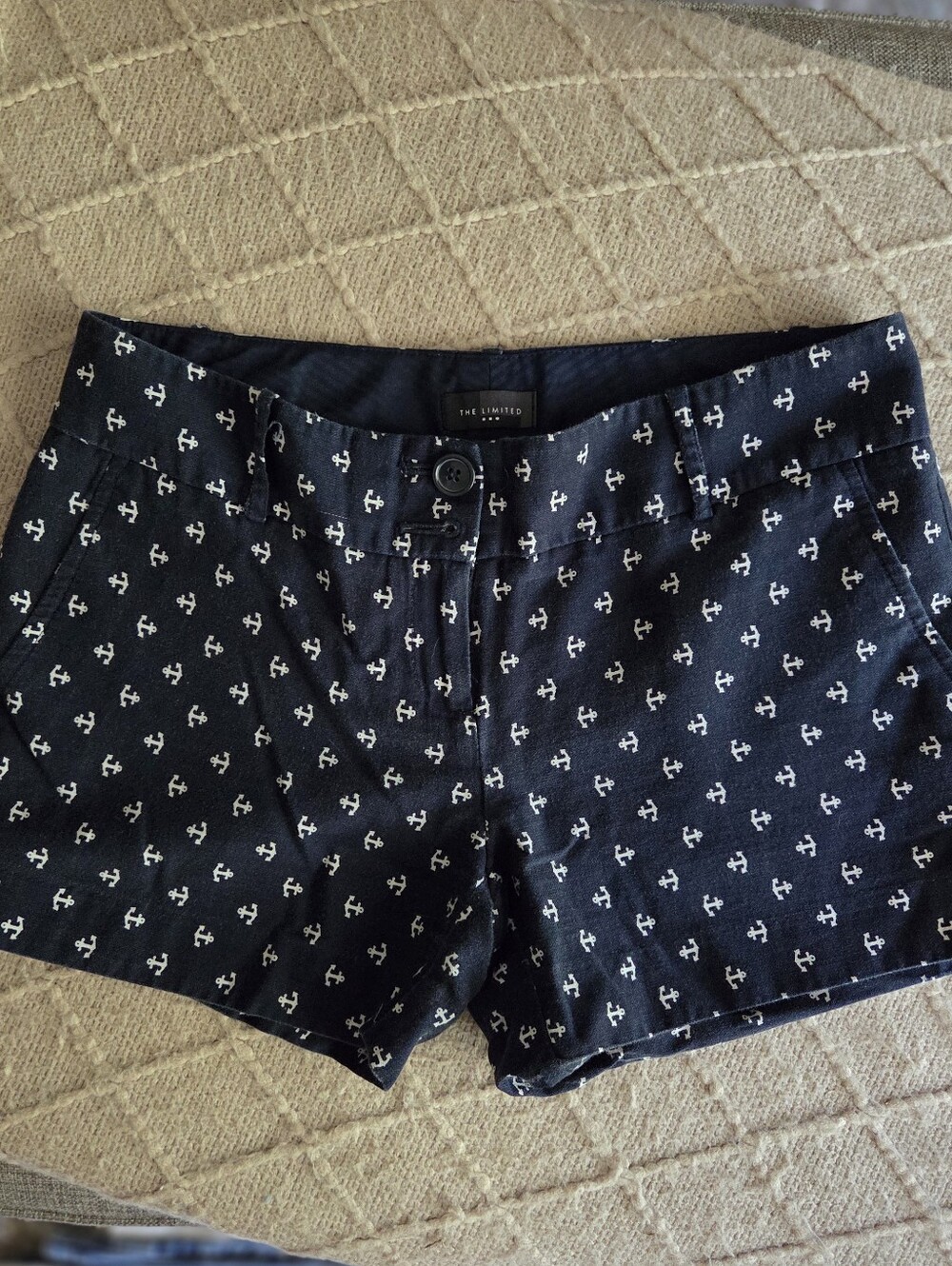Sea Anchor Print Navy Women’s Shorts